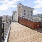 rooftop deck overlooking the city of portland