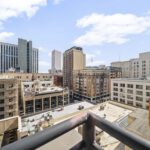amazing city view from rooftop of historic building in downtown portland